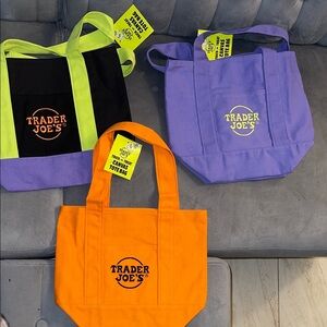 Trader Joe's Canvas Tote Bags Set